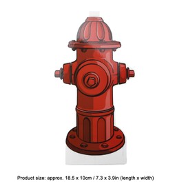 Kodrily 10PCS Fire Hydrant for Dogs to Pee on, Red Fire Hydrant Diaper Pad Guide, Paper Card Dog Pee Target Trainer, Training Pee Dog Post, Pop up Pee for Male Dogs 7.3 x 3.9in