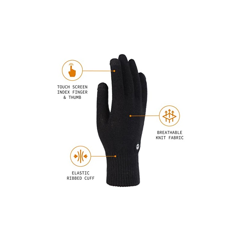 Timberland Men's Magic Glove With Touchscreen Technology Accessory, black, One