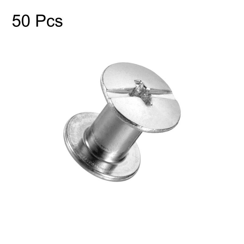 sourcing map 50set M5 x 9mm Chicago Screw Metal Phillips