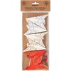 BRUBAKER 6 Paper Stars Christmas - Poinsettia Decoration Set -