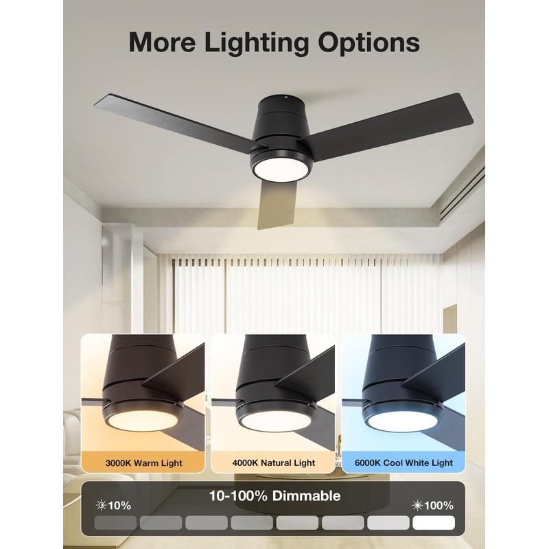warmiplanet 42 Inch Small Ceiling Fan with Lights and Remote,