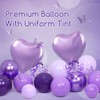 Purple Birthday Decorations for Women with Metallic Dark Pastel Purple