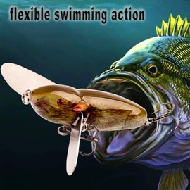 Fake Fishing Lures - Swimbait Artificial Hard Bait 5 Pieces | Sturdy Fake Fishing Gear, Simulation Crankbait for Saltwater & Freshwater Anglers