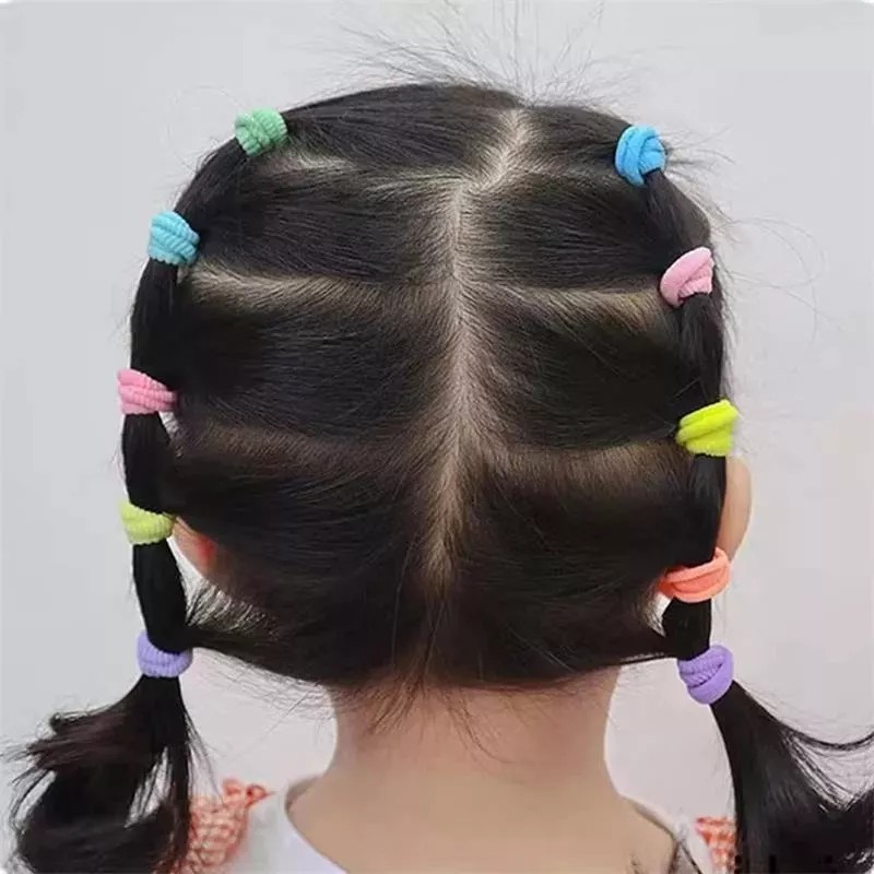 KFMX 100 Ligas Donas Para El Cabello Multicolores Niñas