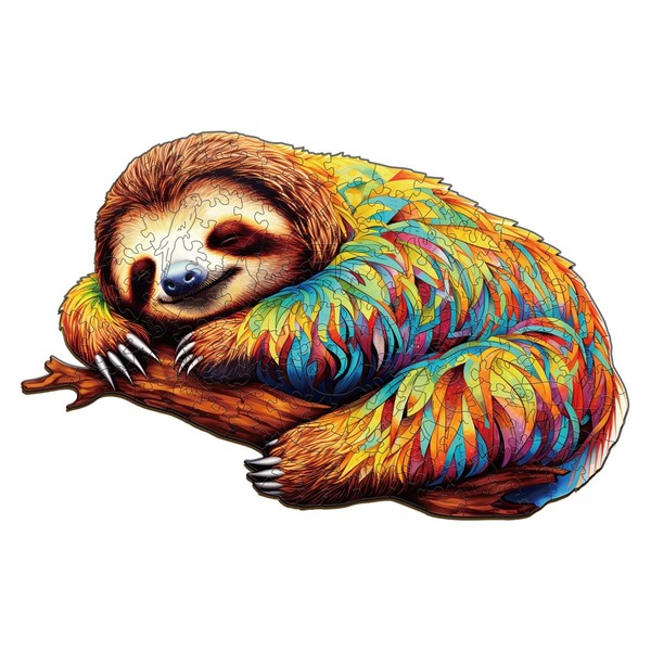 Funnli Wooden Puzzles for Adults and Children, Unique Animal-Shaped Wooden