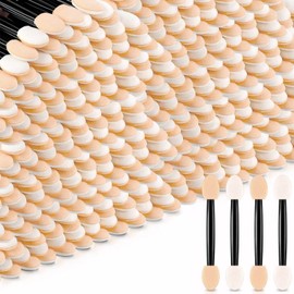 TANEMUDO 1000 Pcs Eyeshadow Applicators Disposable Eyeshadow Brush Dual Sides for Eye Shadow Sponge Brushes, for Women Makeup Beauty Daily (Black)