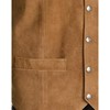 Scully Men's Calfskin Suede Snap Front Vest Rust X-