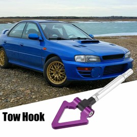 X AUTOHAUX Front Bumper Trailer Ring for Subaru Impreza 2012-2018, for Subaru WRX 2012-2019, for Subaru WRX STI 2013-2019 Towing Tow Hook Screw Aluminum Alloy Purple