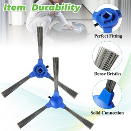 Techecook Side Brush Replacement for Eufy RoboVac side brushes 11S 12 15T 15C 25C 30 30C 35C 11S Max 15C Max 25C Max 30C Max G20 G30 G30 Edge G10 G30 Hybrid Eufy Robot Vacuum Replacement Parts - 3Pack