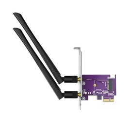 Tarjeta adaptadora Bluetooth WiFi PCIe x1 a M.2 - Compatible con módulos NGFF de llave A+E, banda dual de 2,4 GHz/5 GHz con 2 antenas de 5 dBi | Solución de actualización inalámbrica de computadora