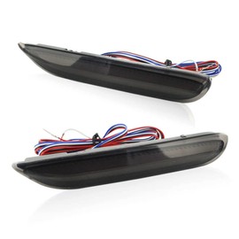 KENRTIR Smoked Lens 3D Optic LED Rear Bumper Reflector Brake Tail Lights w/Sequential Turn Signal Lamps For Infiniti Q50 QX56 QX60 QX80 Nissan Pathfinder Rogue, etc