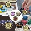 ZORVYN 3 Piece Poker Button Set in Case (Metal Coins),