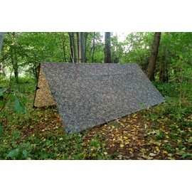 DD Hammocks Tarp 4x4 - MC (13ft x13ft) - 100% Waterproof - Lightweight & Multifunctional Rainfly Square Camo Tarp Tent Group Shelter for Camping Bushcraft & Scouts