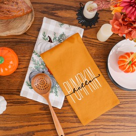 Siilues - Toallas de cocina de otoño de 18 x 26 pulgadas, decoraciones de otoño para el hogar, decoración de otoño feliz, toallas de plato de calabaza, decoraciones de Acción de Gracias de temporada