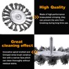 Rocaris 7Pcs Twist Knot Wire Wheel Brush for Drill Crimped