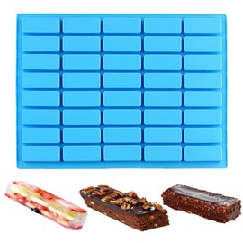 duoyif Rechteckige Silikonform Müsliriegel Backform 40 Mulden Müsliriegel Form Rechteckige Schokoladenform Silikonformen Rechteckig Für Muffins Brot Schokolade Müsliriegel Brownies Eiswürfel Formen