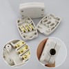 2 PCS 3 Terminal Electrical Junction Box Flex Connector Grey