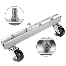 Ikaufen Dual-Function Undercarriage Cleaner,Under car Pressure Washer Attachment, with 13 Inch Straight Extension Wand and 30 Degree Angled Wand, 4000 PSI