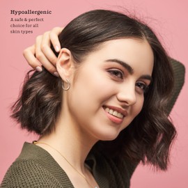 KEZEF Earrings 925 Silver | Jewellery | Hoop Earrings Silver 925 | Women's Earrings 2 mm High Polished | Hoop Earrings Silver 10 mm - 50 mm Diameter | Earrings Silver 925 Hoop Earrings | Earrings