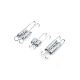 Motoforti 6 Pcs Metal Motorcycle Kickstand Kick Side Stand Spring Silver Tone Long-lasting