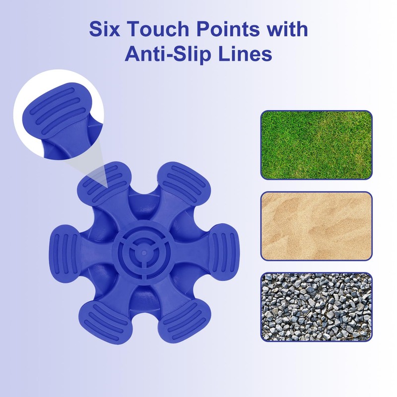 supregear Cane Tip - Self Standing 6 Prong Support Rubber