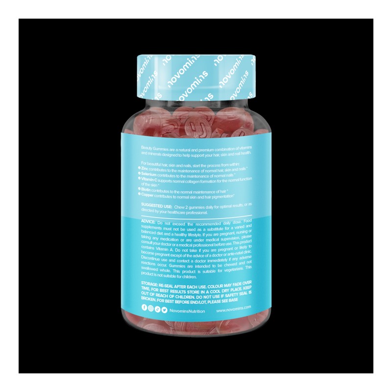 Novomins Orange Flavoured Beauty 60 Gummies