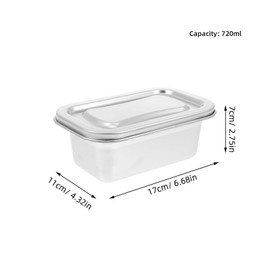 Hemoton Reusable Ice Cream Storage Containers with Lids Stainless Steel Food Keeper Freezer Box Insulated Ice Cream Tub for Refrigerator Home Made e