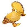 Tortoise Figurine Electroplated Turtle Jewelry Trinket Storage Box Ornament with