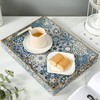 AGIOTA Boho Coffee Table Trays Serving Tray with Handles Large