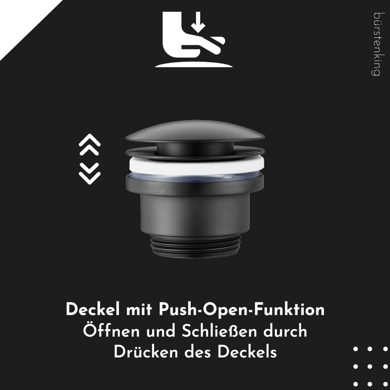 Bürstenking Universal Ablaufgarnitur, für Waschbecken und Waschtisch, einfache Montage und