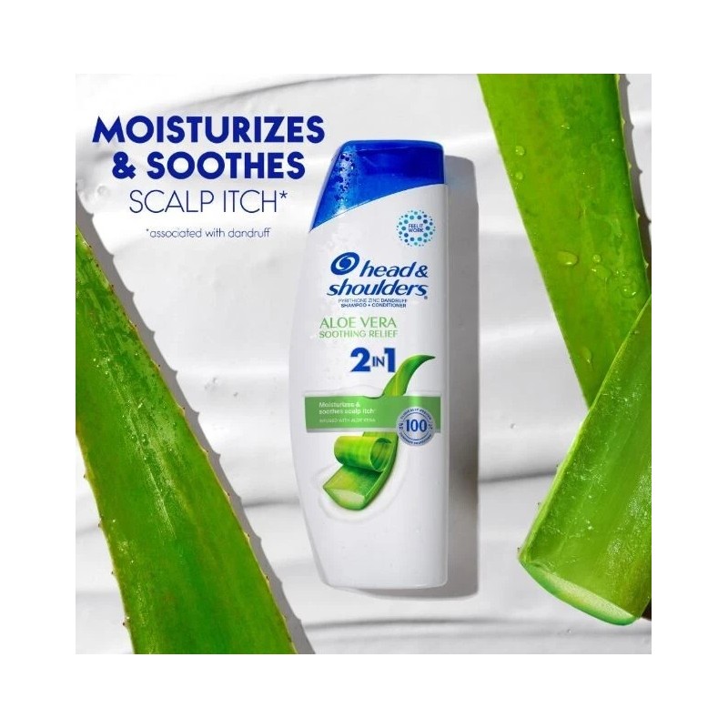 Head and Shoulders Dandruff Shampoo, Aloe Vera for Soothing Scalp