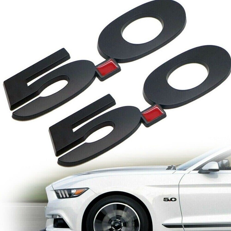 Pair Set 5.0 Liter Door Fender Emblem Badge Right Left