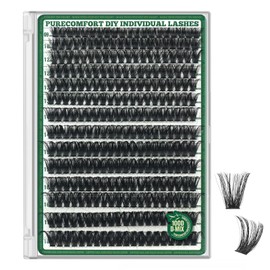 Lash Clusters 280Pcs Eyelash Clusters KEYYOU 100D D Curl 9-18MIX Clusters Lashes Thick Super Soft Wispy DIY Eyelash Extension at Home(100D-D,9-18MIX)