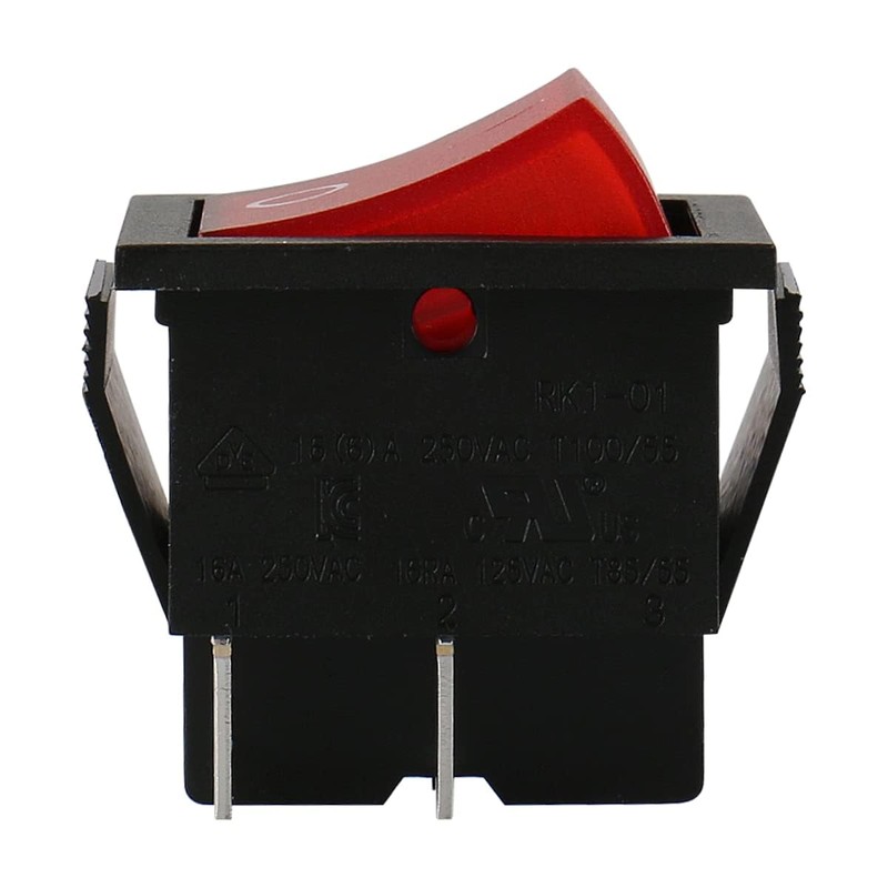 Baomain Red Light DPST ON/Off Snap in Boat Rocker Switch