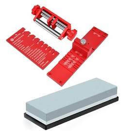 Chisel Sharpening Jig with Diamond Sharpening Stone 400# 1000# Grit, Wood Honing Guide for Chisels and Planes Width 0.1" to 2.8" with Sharpening Angle Fixture, Angle Gauge from 10° to 45°