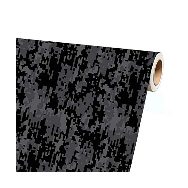 Sky Auto INC Digital Black Gray Camouflage Vinyl Car Wrap