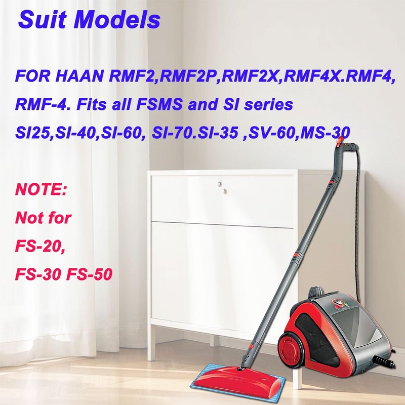4 Pack Mop Pads Compatible with HAAN Steam Cleaning Reusable