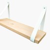 Brute Strength - Leather Shelf Brackets - White - Pack