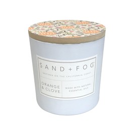 Sand + Fog Scented Candles - Orange & Clove - Additional Scents and Sizes - 3 Wicks 100% Cotton Lead-Free - Luxury Air Freshening Jar Candles - Perfect Home Decor - 21 oz