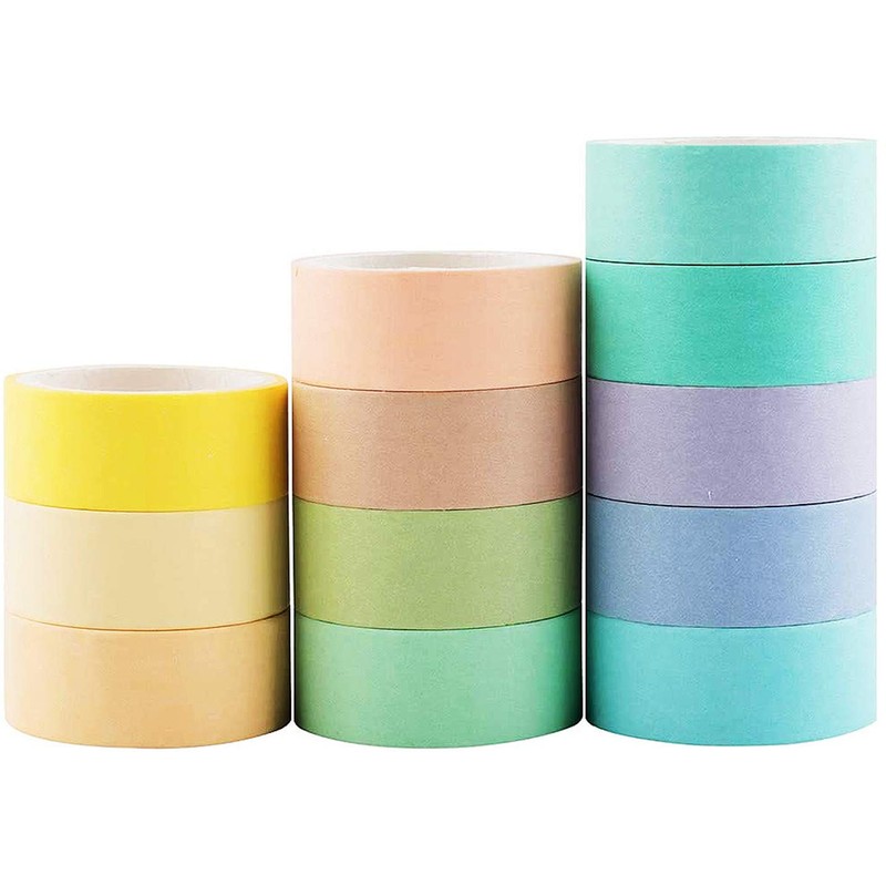 YUBX Washi Tape Set, Masking Tape, Colourful for DIY Crafts,