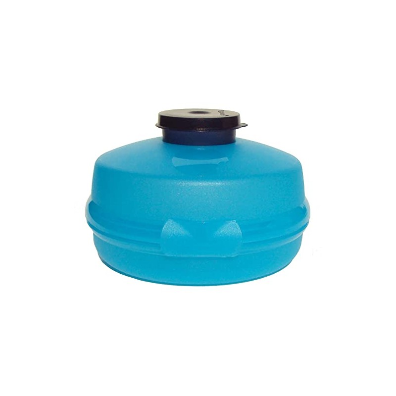 Tupperware Bagel Keeper Round Sandwich Box Storage Container Aqua Blue