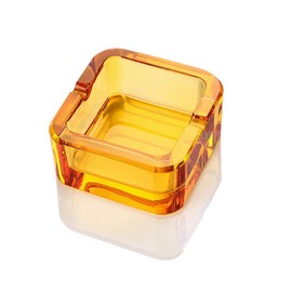 Lxuwbd Ashtray, Crystal Glass Ashtray (yellow, small)