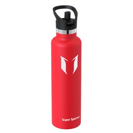 Super Sparrow Water Bottle Stainless Steel - Metal Water Bottle - 1L - Vacuum Insulated Water Bottles - Water Bottle with Straw Lid - Sports Bottle Flask for Gym, Travel, Sports