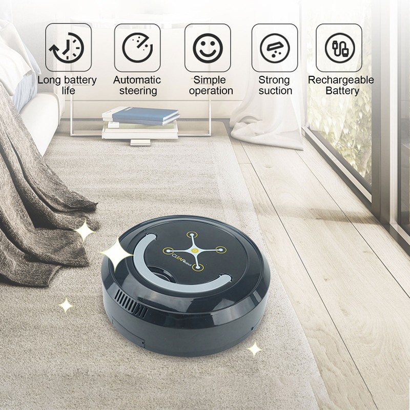 Intelligent Robot Vacuum USB Charging Household Vacuum Cleaner for Home