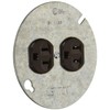 Leviton Duplex Receptacle, Commercial Specification Grade, Mounted to 4" Cover,