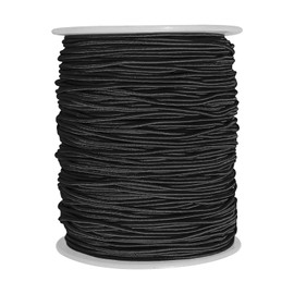 Elastic Thread Bead Cord Elastic Band Jewellery Making Cord Rubber Cord Rainbow Colour Stretch Cord Craft Cord Beads Cord for DIY Jewellery (Black)