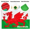 Wales Flag, Hianjoo Welsh National Flags 5ft x 3ft with