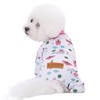 White Puppy Christmas Dog Clothes Pajamas for Small Medium Dogs