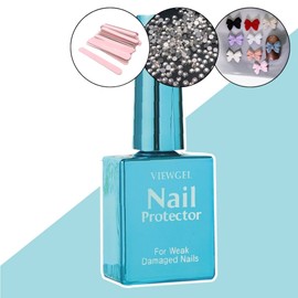 Buzel Viewgel Nail Protector Nail Strengthener 10ml + 30 parts / 뷰젤 네일프로텍터 네일 강화제 10ml +파츠 30개