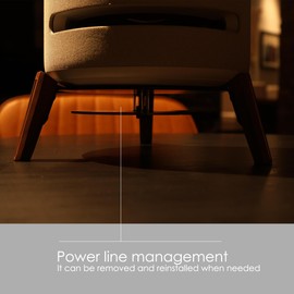 Wooden Stand for Echo Studio and Homepod 2nd/1st Gen Smart Speaker, Stable Desktop Mount for Better Sound and Home Decoration (Black Walnut with Metal Strip)